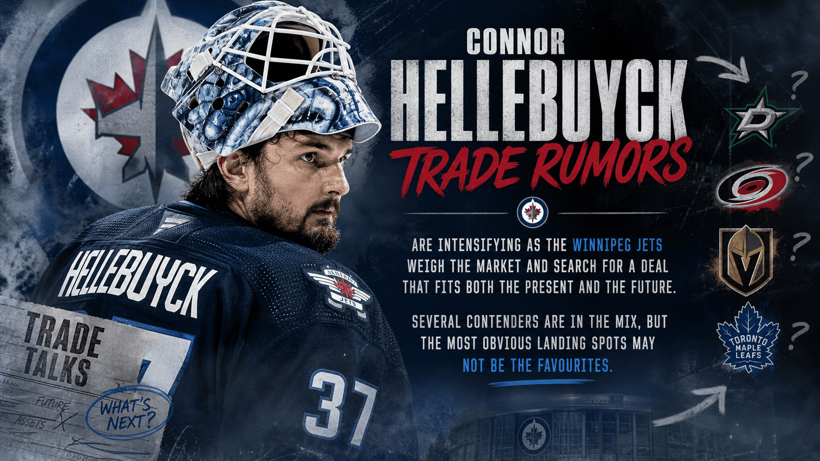 Connor Hellebuyck Trade Rumors Heat Up as Jets Search for the Right Match