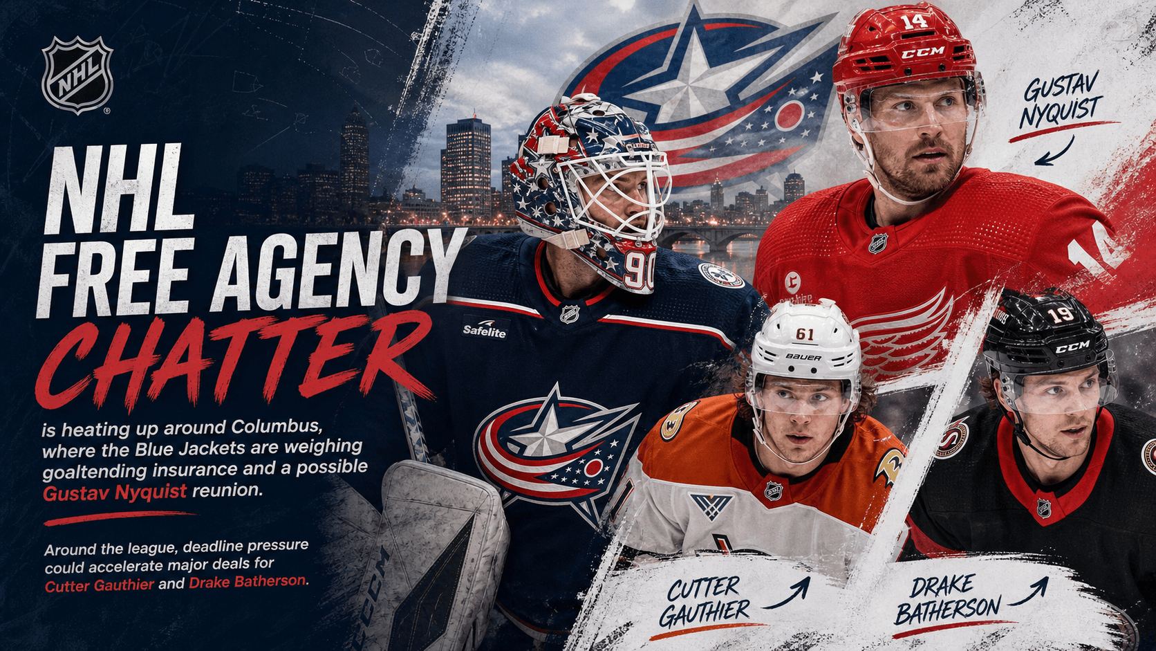 NHL Free Agency Watch: Blue Jackets Goaltending, Gustav Nyquist and Deadline Pressure on Young Stars