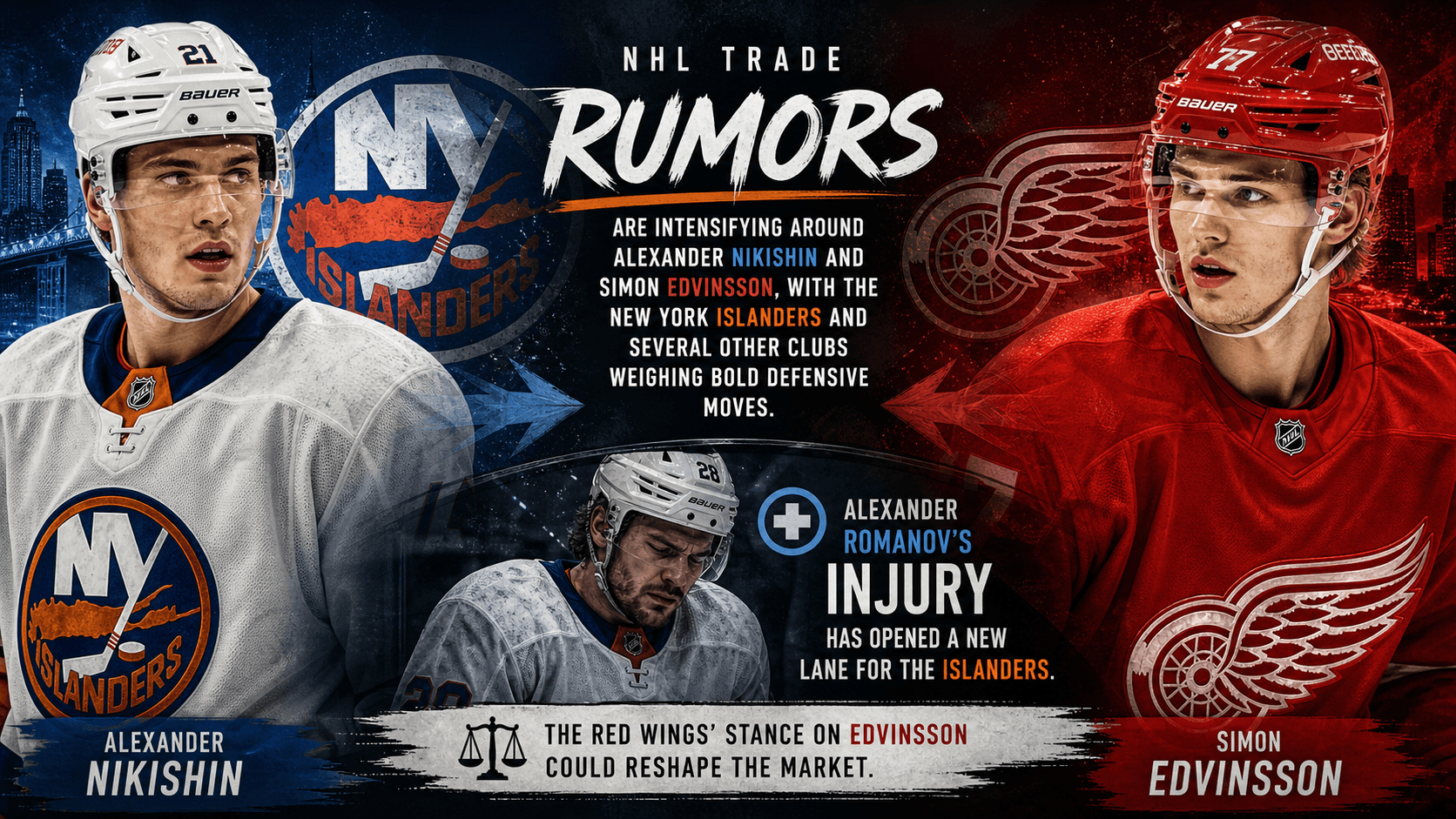 NHL Trade Rumors Heat Up Around Alexander Nikishin and Simon Edvinsson