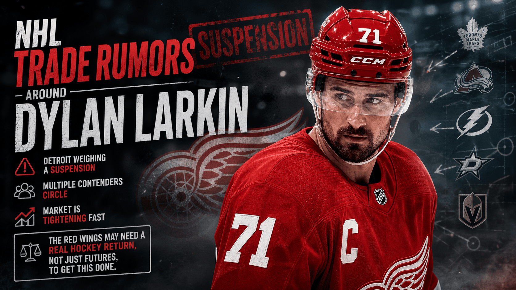 NHL Trade Rumors Heat Up as Dylan Larkin Waits for a Deal