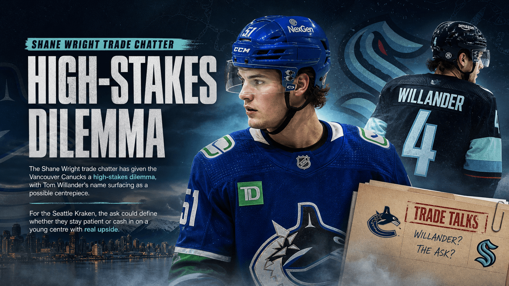 Shane Wright Trade Talk Raises Big Questions for Canucks and Kraken